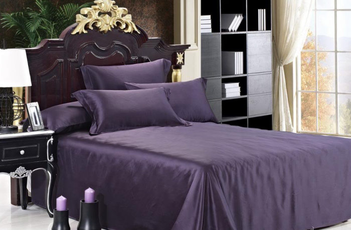 Luxuer 7PC Solid Silk Bedding Collections